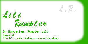 lili rumpler business card